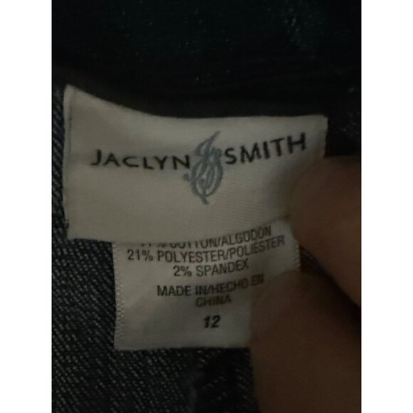 Jaclyn Smith Capris Jeans Womens Size 12 Blue Medium Wash High Waisted - Picture 3 of 5